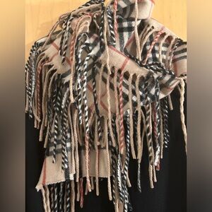 AUTHENTIC NWOT Burberry cashmere scarf,  made in England .